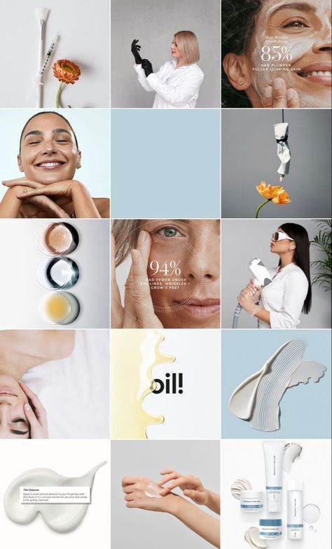 #Skin_Care_Brand_Instagram_Feed #Aesthetic_Medicine_Instagram_Feed #Medspa_Instagram_Feed #Skincare_Feed_Instagram Skin Care Brand Instagram Feed, Spa Social Media Posts, Media Branding Design, Skincare Social Media, Instagram Campaigns, Instagram Branding Design, Skin Care Business, Skincare Branding, Skincare Products Photography