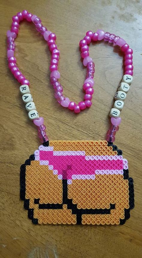 Excision Perler Pattern, Festival Kandi, Perler Necklace, Melt Beads Patterns, Modele Pixel Art, Diy Kandi Bracelets, Diy Kandi, Melty Bead Patterns, Kandi Ideas