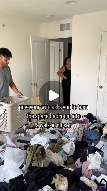 Maaz on Instagram: "turn our spare bedroom into a walk in closet #closetorganization #closetgoals #closettransformation #bedroommakeover #homeprojects #dıy #dreamcloset #organization" Room To A Closet, L Walk In Closet Ideas, Walk In Closet With Carpet, Fun Walk In Closet Ideas, Closet Room Built Ins, Closet Ottoman Walk In, How To Turn A Room Into A Walk In Closet, Small Walk In Closet Ideas With Mirror, Walk In Closet Simple Ideas