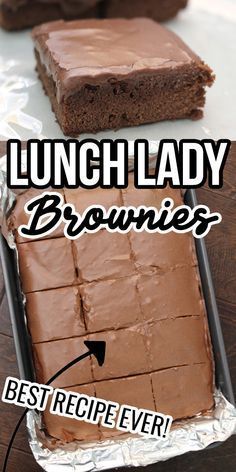 Lunch Lady Brownies Best Recipe Ever - Love and Marriage Brownies Decorados, Lunch Lady Brownies, Moist Brownies, Homemade Chocolate Frosting, Best Brownie Recipe, Brownies Recipe Homemade, Fudgy Brownie, Chewy Brownies, Lunch Lady