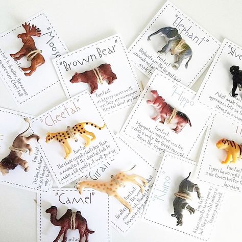 Nancyh Creates on Instagram: “A small toy animal with a fun fact Birthday Favors! Great for Animal-themed parties! #animals #birthdaypartyfavors #custompartyfavor…” Animal Themed Party Favors, Animal Party Bags, Party Animal Activities, Party Favors Animal Theme, Zoo Theme Party Favors, Party Animal Birthday Theme Favors, Birthday Giveaway Ideas, Animal Crackers Party Favors, Party Animal Gift Bag