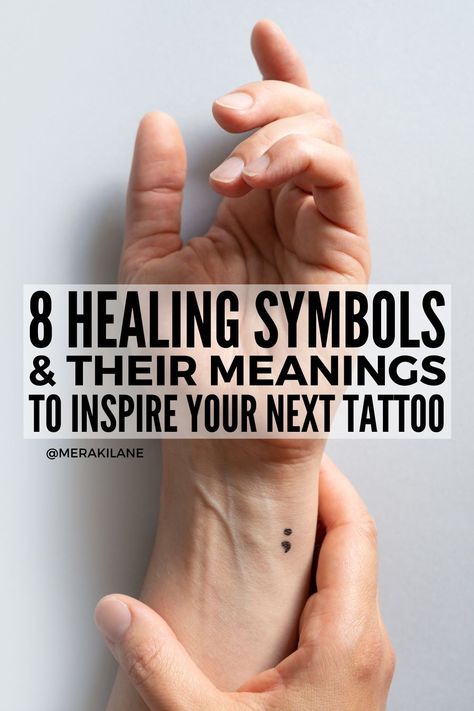 8 Healing Tattoo Ideas for Women Overcoming Trauma | If you're looking for symbols and designs that represent healing from past trauma to inspire your next tat design, this post has lots of ideas to help. We explain the meaning behind 8 healing symbols -- semicolon, 'this too shall pass' quote, phoenix, moth, anchor, heartbeat, feather, and the self-love symbol. We've also curated 3 different tattoo designs and placement ideas for each of these symbols to help you in the design process. Self Love Symbol, Symbole Tattoo, Passing Quotes, Moving On Tattoos, Empowering Tattoos, 42 Tattoo, Tato Dengan Makna, Sun Hair, Hope Tattoo