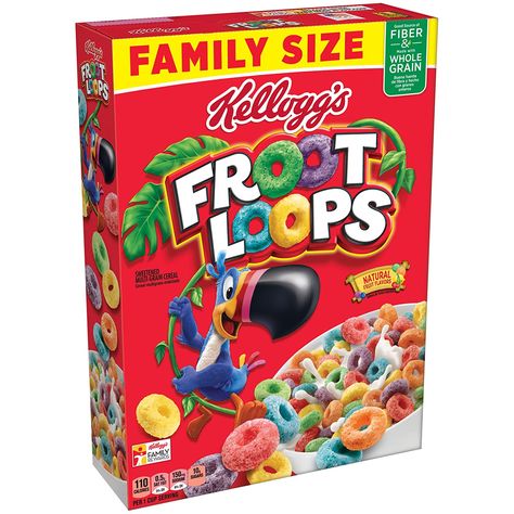 Sereal Sarapan, Kelloggs Cereal, Froot Loops Cereal, Complete Breakfast, Froot Loops, Cold Cereal, Weight Watchers Recipes, Free Fruit, Good Source Of Fiber