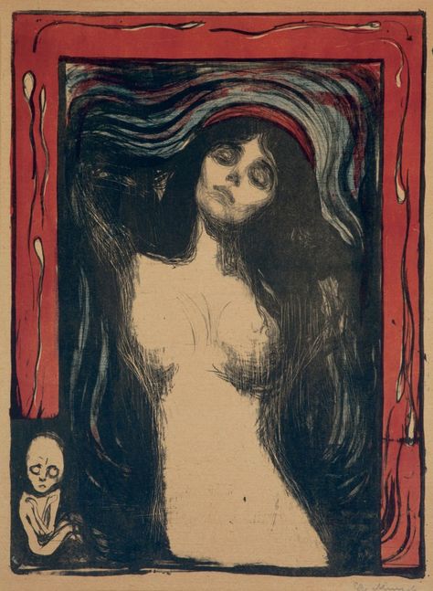 Macabre Art, Edvard Munch, Hur Man Målar, A Level Art, Wall Art Sign, Artist Canvas, Styl Vintage, Classic Art, Vintage Stil