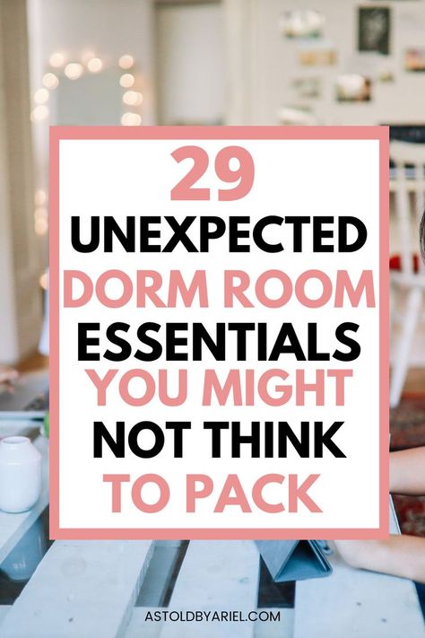 I can't wait to pack these unexpected things to bring to college on my dorm packing list. Creative Room Ideas, Things To Bring To College, College Packing Tips, College Student Essentials, College Dorm Necessities, Dorm Packing List, College Dorm List, College School Supplies List, College Dorm Room Organization