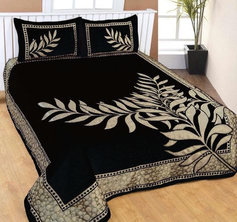 Printed Bed Sheet Designs Bed Sheet Painting Design, Bed Cover Design, Designer Bed Sheets, Cama King Size, Double Bed Sheets, Design Living Room, Bed Styling, Ideas Home, Queen Size Bedding