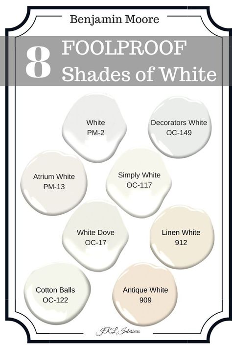 JRL Interiors — Best Shades of White for Trim Shades Of White Paint, White Interior Paint, Sherwin Williams Alabaster, Painting Trim White, Trim Paint Color, Best White Paint, Choosing Paint, Benjamin Moore Colors, Benjamin Moore Paint