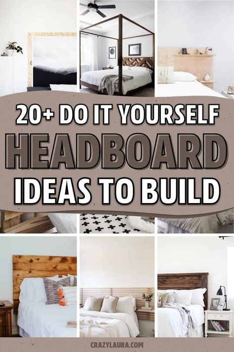 If you're looking for a DIY project to build this weekend and want to save some money, check out these awesome step by step DIY headboard build plans and tutorial ideas to get inspired to build your own! Master Bedrooms Decor Wood Headboard, Making A Queen Size Headboard, Headboards For King Size Beds, Queen Headboard Plans, Diy Freestanding Headboard, Simple Wood Headboard Diy, Kingsize Headboard Diy, Build A Headboard Diy Projects, Rope Headboard Diy