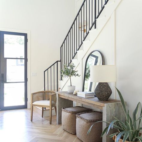 R O S E R O C K (@roserock918) • Instagram photos and videos Beautiful Entrance, Entryway Stairs, Herringbone Wood Floor, Escalier Design, Living Room Light Fixtures, Timeless Interiors, Floor Plan Layout, Herringbone Floor, Private Home