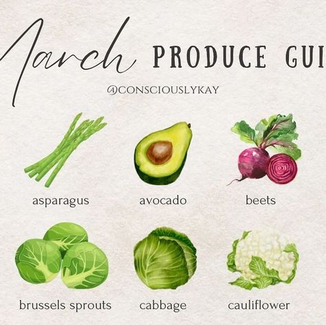 kayla varney ☼ nutritionist on Instagram: "Happy March! 🍊🥬🍍🥦🍋  Shopping produce that’s IN SEASON is an incredible way to save money + support the environment! It’s also guaranteed to taste better and be higher quality! And of course, shop LOCAL when you can!  #produceguide #marchproduce #winterproduce #whatsinseason #eatlocal #shoplocal #fruitsandveggies" Way To Save Money, Whats In Season, Happy March, Eat Local, Shop Local, The Environment, Ways To Save Money, Fruits And Veggies, Brussel Sprouts