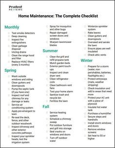 Use this free, printable home maintenance checklist to keep track of things you need to do on a monthly, seasonal, and annual basis. The checklist is available to download as a PDF or Excel spreadsheet. Home Management Binder, Homeowner Maintenance Checklist, Homeowner Checklist, Household Cleaning Schedule, Home Maintenance Schedule, Cleaning Screens, Home Maintenance Checklist, The Checklist, Maintenance Checklist