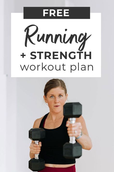 How do you combine strength training and running? Enter this realistic, 2-Week Strength Training AND Running Workout Plan. This lift and run training schedule is designed to help you build strength and run faster (with options for beginner runners too)! This 2-week running workout plan is designed to strengthen the power generating muscles runners rely on, increase upper body strength (often neglected by runners) AND hit your weekly mileage goals with this training schedule! Strength Workout Plan, Weight Lifting Plan, Weight Training Schedule, Running Workout Plan, Training For Runners, Strength Training Plan, Strenght Training, Weight Training Plan, Nourish Move Love