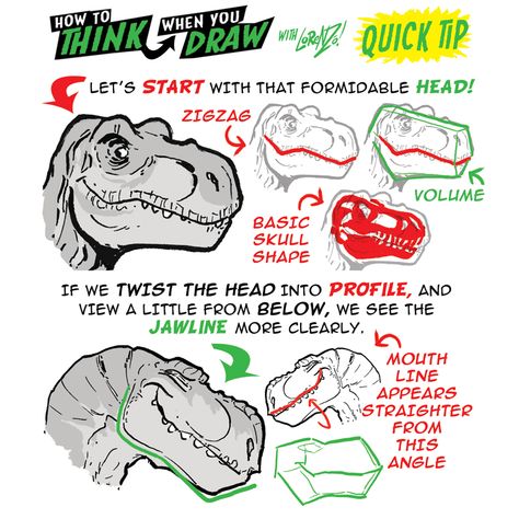 Etherington Brothers, Dino Drawing, Speed Draw, Dinosaur Sketch, Draw Tutorial, Basic Art, Art 101, Comic Tutorial, Dinosaur Drawing