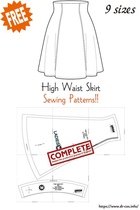 Drop V Yoke Skirt Pattern, High Waisted Long Skirt Sewing Pattern, High Waist Skirt Sewing Pattern, Skirt Sewing Pattern Free High Waist, High Waisted Skirt Pattern Free, High Waisted Pleated Skirt Pattern, Aline Skirt Pattern Free, Bell Skirt Pattern, Easy Sewing Patterns Free Templates