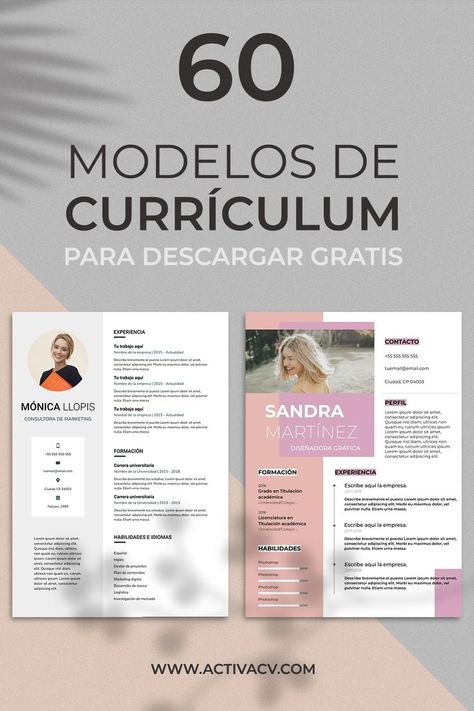 Consigue tu plantilla de curriculum vitae gratis y mejorar tus opciones de ocnseguir una entrevista. Más de 60 diseños para elegir fáciles de editar. Curriculum Vitae, Personalized Items