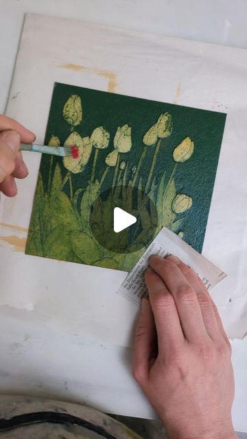 Collagraph Printmaking Ideas, Collograph Printmaking, Collagraph Printmaking, Stencil Print, Tulips Spring, Stencil Printing, I Get It, Monoprint, Lesson Plan