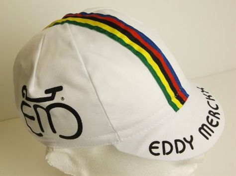 Eddy Merckx Retro Cotton Cycling Cap APIS https://www.amazon.co.uk/dp/B00EF47N3E/ref=cm_sw_r_pi_dp_x_O2E8xbD5B4C5S Bike Cap, Vintage Cycles, Branded Caps, Cycling Gifts, Outdoor Cap, Cycling Team, Cycling Cap, Vintage Cap, Cycling Accessories