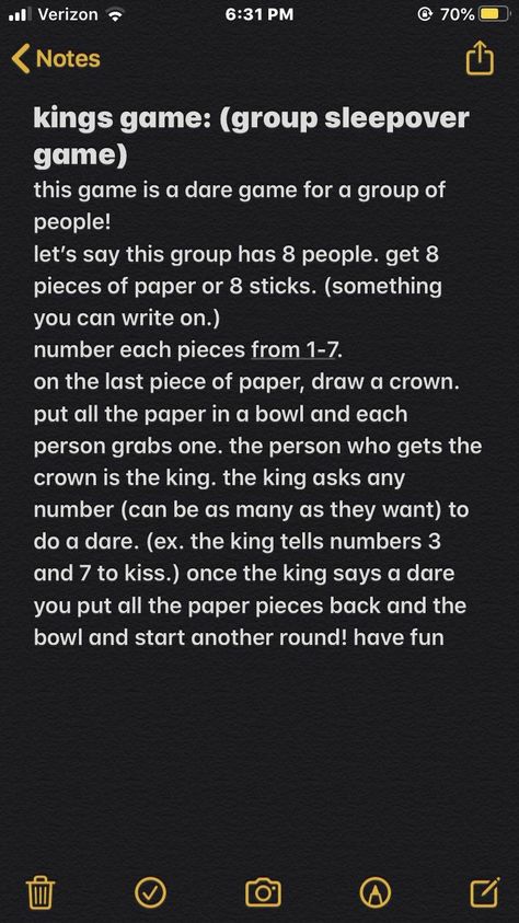 Games To Play With 10 People, Games With Family Ideas, Things To Do At A Group Sleepover, Crazy Things To Do With Friends At Night, Games To Play With Friends At School, Group Sleepover Games, Games To Play In The Dark, Friend Group Games, Group Sleepover Ideas