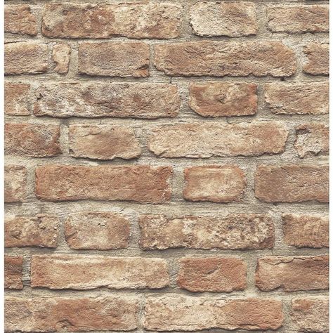 Brewster Urban Walls 56.4-sq ft Neutral Non-Woven Brick Unpasted Paste the Wall Wallpaper in the Wallpaper department at Lowes.com Red Brick Wallpaper, Brick Wall Wallpaper, Brewster Wallcovering, Scott Living, Faux Brick Walls, Red Vinyl, Faux Brick, Brick Wallpaper, Brick Patterns