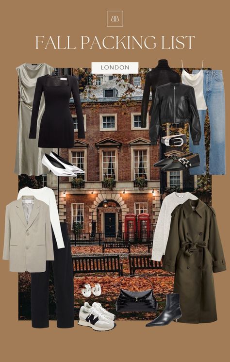 FALL PACKING LIST: LONDON, PARIS AND NEW YORK CITY - Merritt Beck London Packing List, Fall Travel Destinations, Fall Packing List, Fall Packing, Paris In Autumn, Black Tweed Jacket, Cream Midi Dress, Black Quilted Jacket, Multiple Outfits