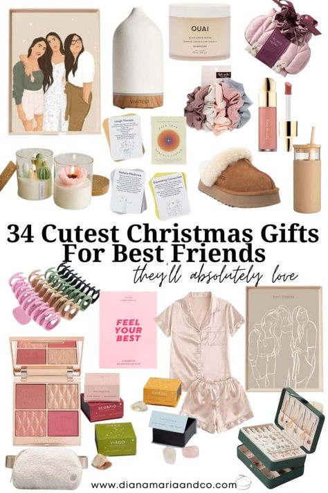 If you're not sure what to get your best friends for Christmas, this list is for you! There are so many cute gift ideas for best friends in this post that I can't wait to shop. Christmas Gifts For Best Friends, Gift Ideas For Best Friends, Ideas For Best Friends, Bff Christmas Gifts, Bff Christmas, Gifts For Best Friends, Best Friend Christmas Gifts, Cute Gift Ideas, Cute Gifts For Friends