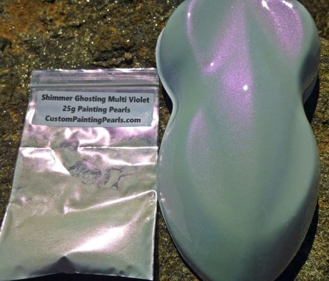 SHIMMER GHOSTING MULTI Violet Pearl Pigment Auto Lacquer Clearcoat - $11.99. Thanks for visiting CustomPaintingPearls. We have over 45 combined years of service in the pigment business & directly worked with paint manufactures in Germany, S. Korea, & the USA. This listing is for our Ghosting Shimmer Violet Pigment Pearl Pigments are used by HOK, PPG, Sherwin-Williams, or Dupont in their automotive paints & finishes. Add a perfect effect to your:Custom Paint (Cars,Truck,Hotrods,Harley,Imports,Ra Candy Paint Cars, Car Paint Colors, Motorcycle Paint Jobs, Candy Paint, Chameleon Color, Custom Cars Paint, Pearl Paint, Cool Car Accessories, S Korea