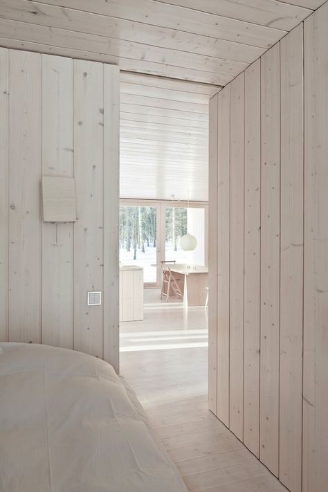 Yesterday it was so stormy here in Southern Sweden. I nipped around the corner for a coffee and the sea was full of white horses. It was all... White Wash Wood Paneling, White Washed Wood Paneling, Finnish Cabin, Interior Board, White Wash Walls, White Cabin, Scandinavian Cabin, Cabin Inspiration, Whitewash Wood