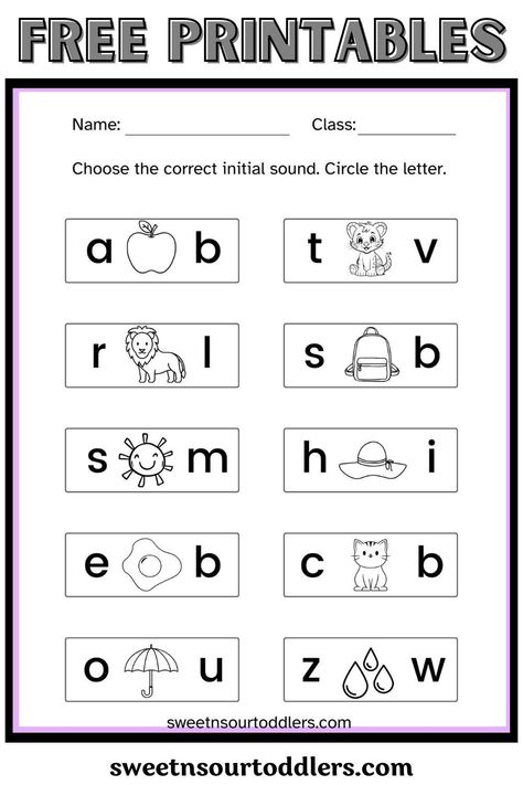 Looking for phonics activities for kids? Here are 7 printable phonics worksheets to help struggling readers with reading fluency (includes beginning sounds worksheets and so much more!) #phonicsforkids #teachreading #printableworksheets Reading Worksheets For Preschool, Phonics Beginning Sounds Worksheet, Letters And Sounds Worksheets, Nursery Phonics Activities, Pre Reading Worksheets, Phonics Homework Ideas, Phonic Readers Free Printable, Beginning Reading Kindergarten, Phonics Worksheets Kindergarten Phonics Worksheets