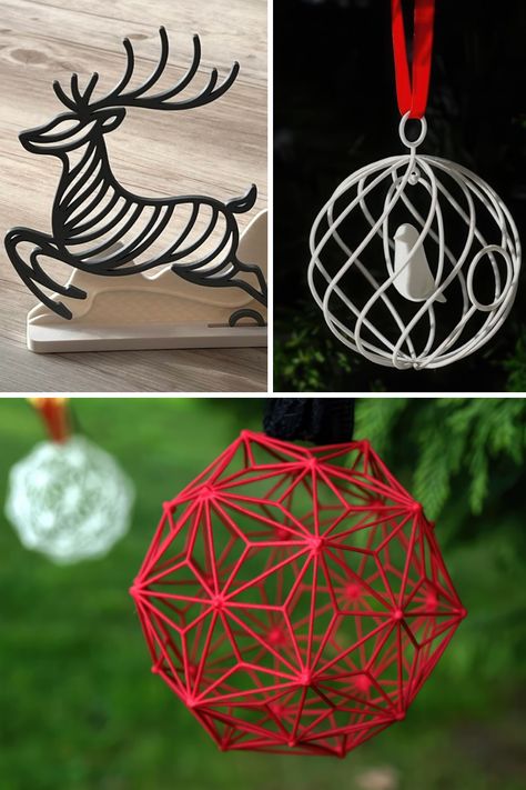 Transform your tree with 3D-printed Christmas magic! From intricate snowflakes to stunning baubles, these designs add a touch of individuality. Skip the store-bought, print your own, and spark conversations about your unique, festive creations. Learn More! #3DPrinting #HolidayDecor #DIYOrnaments 3d Printed Ornaments Diy, 3d Printer Christmas Ideas, 3d Print Christmas Gift Ideas, Christmas 3d Printing Ideas, 3d Printed Christmas Decorations, 3d Printed Christmas Ornaments, 3 D Printer Projects Ideas, 3d Printed Ideas, 3d Printer Ideas