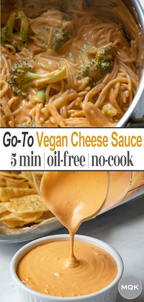 Dairy Free Cheese Sauce Nutritional Yeast, Vegetarian Cheese Sauce, Nooch Cheese Sauce, Plantiful Kiki Cheese Sauce Recipe, Vegan Cheesy Sauce, Cheese Sauce With Nutritional Yeast, Quick Vegan Cheese Sauce, Vegan Nut Free Cheese Sauce, Gluten Free Vegan Sauces