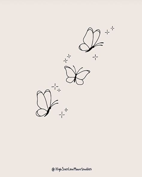 Mini Butterflies Drawing, Cute Small Drawings Butterfly, Cute Small Butterfly Drawings, Butterfly Doodle Aesthetic, Tiny Butterfly Embroidery, Three White Butterflies Tattoo, Simple Butterfly Doodle, Cool Small Drawings Aesthetic, Cute Butterfly Doodles