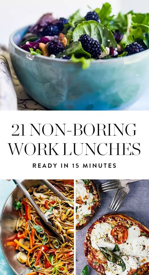 21 Non-Boring Work Lunches You Can Make in 15 Minutes or Less Work Lunch Recipes, Easy Lunches For Work, Winter Lunch, Healthy Lunches For Work, Quick Healthy Lunch, Lunch Inspiration, Work Lunches, Easy Vegetarian Lunch, Cold Lunches