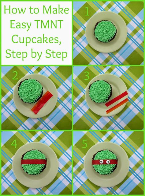 Tmnt Cupcakes, Turtle Dessert, Ninja Turtle Birthday Cake, Ninja Turtle Cupcakes, Guys Birthday, Tmnt Cake, Artistic Food, Turtle Cupcakes, Turtle Birthday Parties