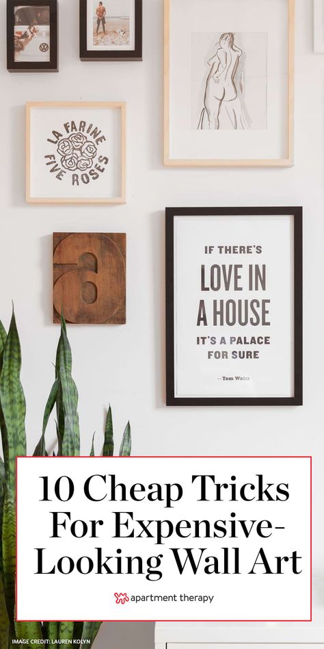 10 Inexpensive Tricks for Expensive-Looking Wall Art Inexpensive Wall Art, Cheap Wall Art, Diy Gallery Wall, Cheap Wall Decor, Wal Art, Bedroom Bliss, Work Diy, Decor Minimalist, Inspirational Wall Art