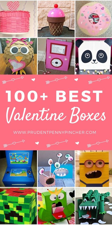 100 Best Valentine Boxes #valentines #valentinesday #valentinedaycraft #valentinecraft #craft Diy Valentine Boxes, Valentines Creative, Diy Valentine's Mailbox, Girls Valentines Boxes, Valentine Boxes For School, Diy Valentines Box, Kids Valentine Boxes, Valentine Card Box, Monster Valentines