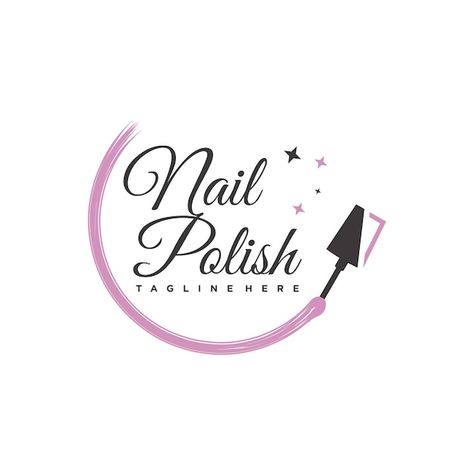 Nail polish logo icon with modern creati... | Premium Vector Logo Design For Nail Artist, Nail Polish Logo Design, Nail Artist Logo Design Ideas, Nail Shop Logo, Nail Salon Logo Design Ideas, Logo For Nails, Nail Art Logo Design, Nail Logo Design Ideas, Nails Logo Design