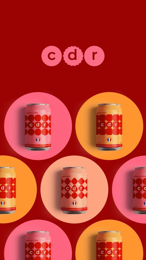 Raspberry Illustration Design, Circle Branding Design, Rtd Packaging Design, Circle Packaging Design, Drinks Graphic Design, Cider Packaging Design, Apple Packaging Design, Cute Product Design, Graphic Design Circle