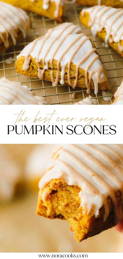 Pumpkin Scones Vegan, Vegan Pumpkin Scones Recipe, Pumpkin Breakfast Recipes Vegan, Pumpkin Spice Vegan Recipes, Gf Pumpkin Scones, Vegan Pumpkin Breakfast, Vegan Scones Recipe, Vegan Pumpkin Scones, Pumpkin Spice Scones