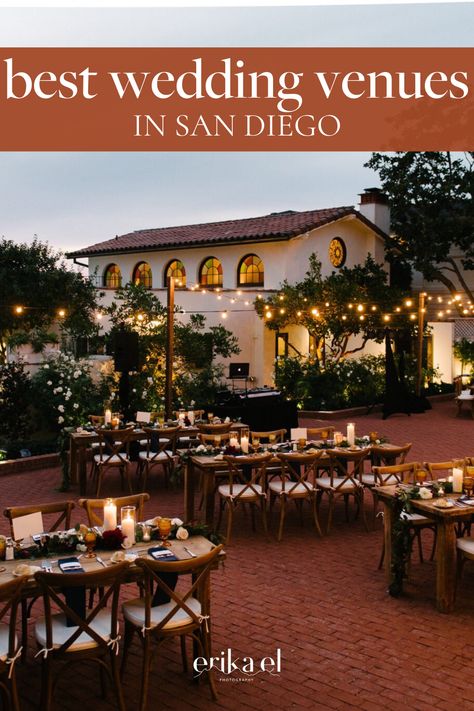 San Diego has more to offer than beachy weddings, and these venues are the perfect example. From lush, botanical garden vibes, to Spanish villa and mountaintop backdrops, this guide lists the best wedding venues in San Diego, California. For more elopement and wedding planning tips & information, visit erikaelphotography.com. Darlington House La Jolla, Wedding Locations California, Darlington House, San Diego Wedding Venues, Southern California Wedding Venues, Romantic Outdoor Wedding, Entrance Ideas, Romantic Garden Wedding, House Photo