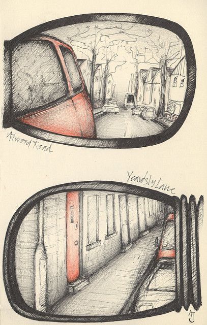 along for the ride | bonus track on my blog; andreajoseph24.… | Flickr Beautiful Pencil Drawings, Along For The Ride, Perspective Art, Perspective Drawing, High School Art, Middle School Art, Art Lesson Plans, Urban Sketching, Drawing Lessons