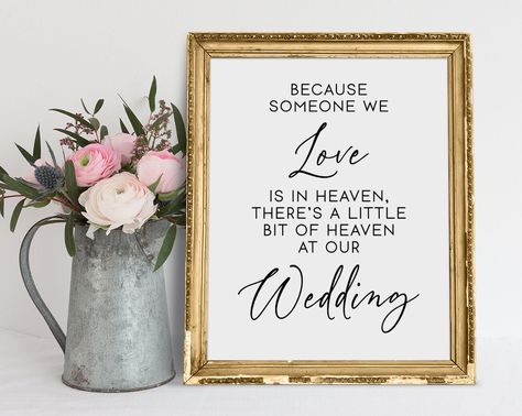 Wedding Quote Signs, Memory Table Wedding, Wedding Tissues, Wedding Memorial Sign, Digital Sign, Printable Wedding Sign, Signs Wedding, Wedding Hashtag, Memorial Candle