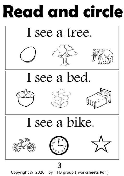 Read and Circle in 2022 | Reading comprehension for kids, Kindergarten worksheets sight words, English poems for kids Reading Comprehension Activities Preschool, Pre K Reading Worksheets, Reading For Preschoolers, Reading Worksheets For Kindergarten, Kindergarten English Worksheets, Teaching Worksheets, Preschool Activities Printable, Reading Comprehension For Kids, Kindergarten Phonics Worksheets