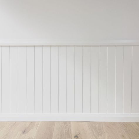 Wall Paneling. Timber flooring. White coastal style. White Wood Board Wall, Bedroom Wall Wooden Panelling, Jv Paneling, V Board Paneling, V Groove Wall Panelling, White Wooden Wall Panelling, White And Wooden Interior, White Vj Panelling, Vj Panel Half Wall Bedroom