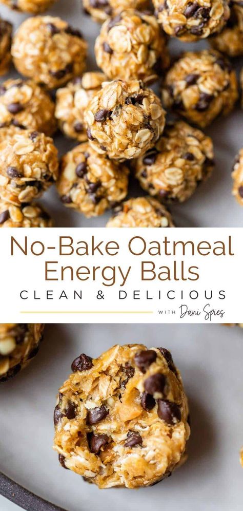 Protein Oatmeal Balls No Bake, No Bake Oatmeal Banana Energy Balls, Oatmeal Breakfast Bars No Bake Energy Balls, Oatmeal Chocolate Protein Balls, Oatmeal Honey Peanut Butter Energy Bites, Oatmeal Chocolate Chip Energy Balls, Energy Oatmeal Bites, Chocolate Chip Protein Bites, Granola Balls No Bake Energy Bites