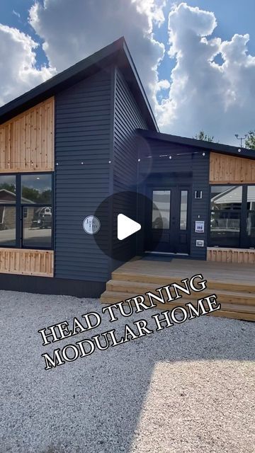 Chance’s Home World on Instagram: "👁️👁️The “Jade Tree” modular home built by Ritz Craft Homes! This prefab house is a eye-catcher! This show model is close to 1,700 and located at Clear Creek Homes in Bloomington, Indiana. WATCH THE FULL TOUR FOR ALL THE INFO, link in bio! #modularhome #modularhouse #prefabhome #prefabhouse #housetour #newhome #realestate #house" Unique Prefab Homes, Compound Homes Design, Modern Double Wide Mobile Homes, Remodel Outside Of House, Prefab Home Addition, Prefab Addition To Home, Modular Home Exterior Ideas, Luxury Double Wide Mobile Homes, Modular Home Renovations