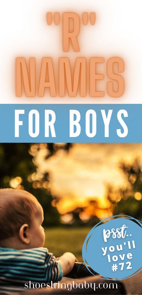 If you're on the hunt for boy names that start with the letter R, you're in the right place. Our comprehensive list includes classic picks, modern options, and even some unique R names for boys you might not have considered. Plus, each R boy name includes its meaning and origin. Whether you're into timeless names or something more unique, we've got plenty of R names for boys that'll suit your style. #BoyNames #NameIdeas Unique R Names, R Names For Boys, R Boy Names, R Baby Names, K Boy Names, R Names, List Of Boy Names, Simple Boy Names, New Boys Names