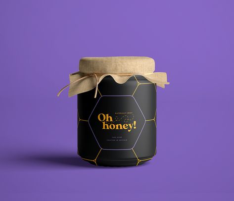 Oh Honey! Brand Identity Design :: Behance Honey Logo Ideas, Honey Branding, Honey Business, Packet Design, Honey Products, Honey Logo, Honey Jars, Honey Brand, Honey Packaging