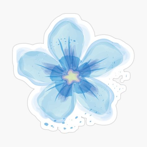 Get my art printed on awesome products. Support me at Redbubble #RBandME: https://www.redbubble.com/i/sticker/Stunning-bright-blue-flower-by-Yaara-zer/51769244.JCQM3?asc=u Blue Scrapbook, Pink Stickers, Sticker Design Inspiration, Preppy Stickers, Cute Laptop Stickers, Watercolor Stickers, Scrapbook Stickers Printable, Watercolor Rose, Cool Stickers