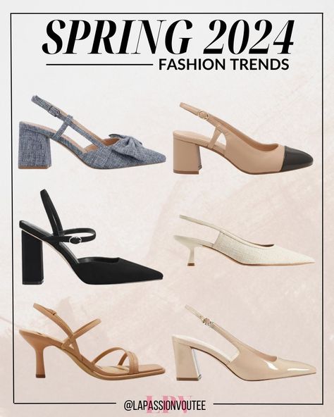 Step into the elegance of Spring 2024 with slingback heels as your fashion accomplice. Embrace the seamless fusion of comfort and style, where these chic footwear essentials elevate every stride. From refined classics to bold statements, let your feet become the canvas for a dance of sophistication and trendsetting grace. everyday outfits | casual | 2024 trends | night out outfit | trendy outfits Everyday Outfits Casual, Outfit Ideas For Black Women, Chic Footwear, Trending Heels, Trendy Spring Outfits, Bold Statements, Spring Outfit Ideas, Korean Casual Outfits, Slingback Heels