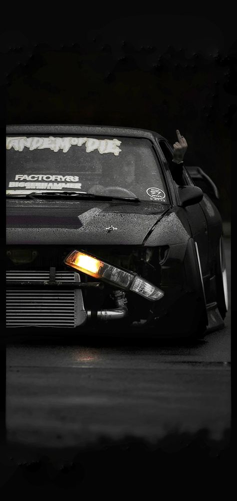 Black and white wallpaper of Nissan S14 with a broken headlight. Toyota Century Wallpaper, 240sx S13 Wallpaper, Nissan S14 Wallpaper, Drift Aesthetic Wallpaper, Street Racing Wallpaper, 8k Car Wallpaper, Jdm Background, Jdm Wallpaper 1920x1080, S14 Wallpaper